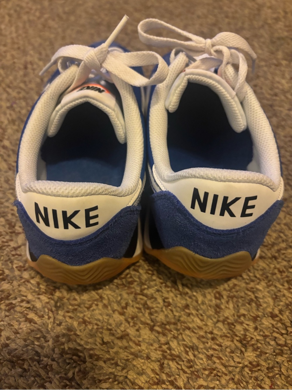 Nike Blue and White Low-Profile Running Shoes - Picture 3 of 5